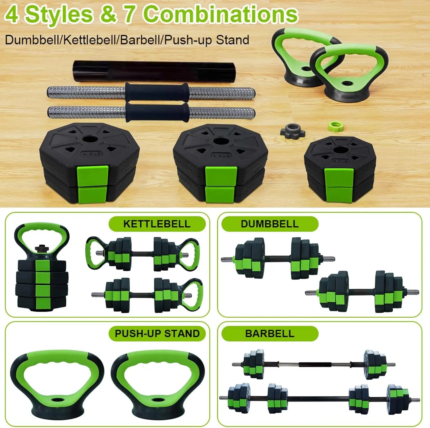 Premium Adjustable 4-in-1 Weight Set™