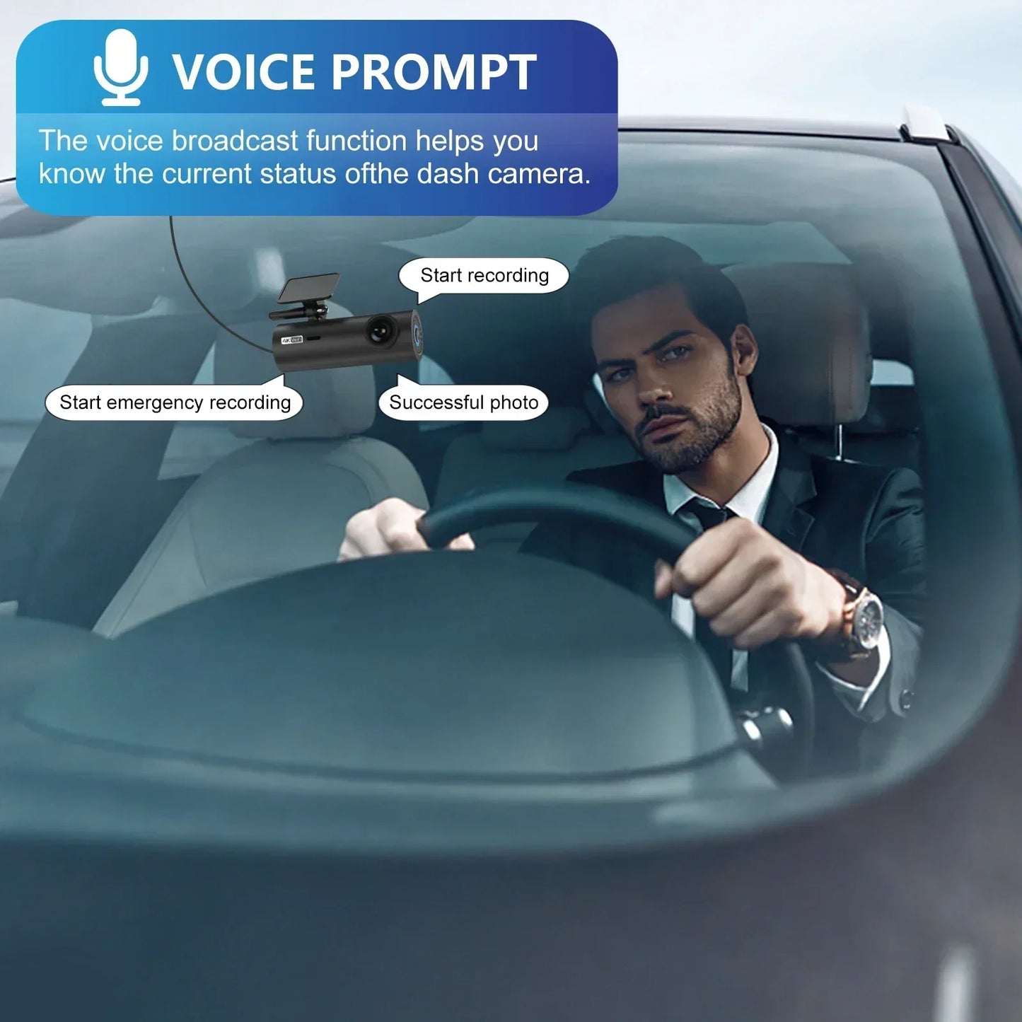 Smart Dash Cam with Wi-Fi Control
