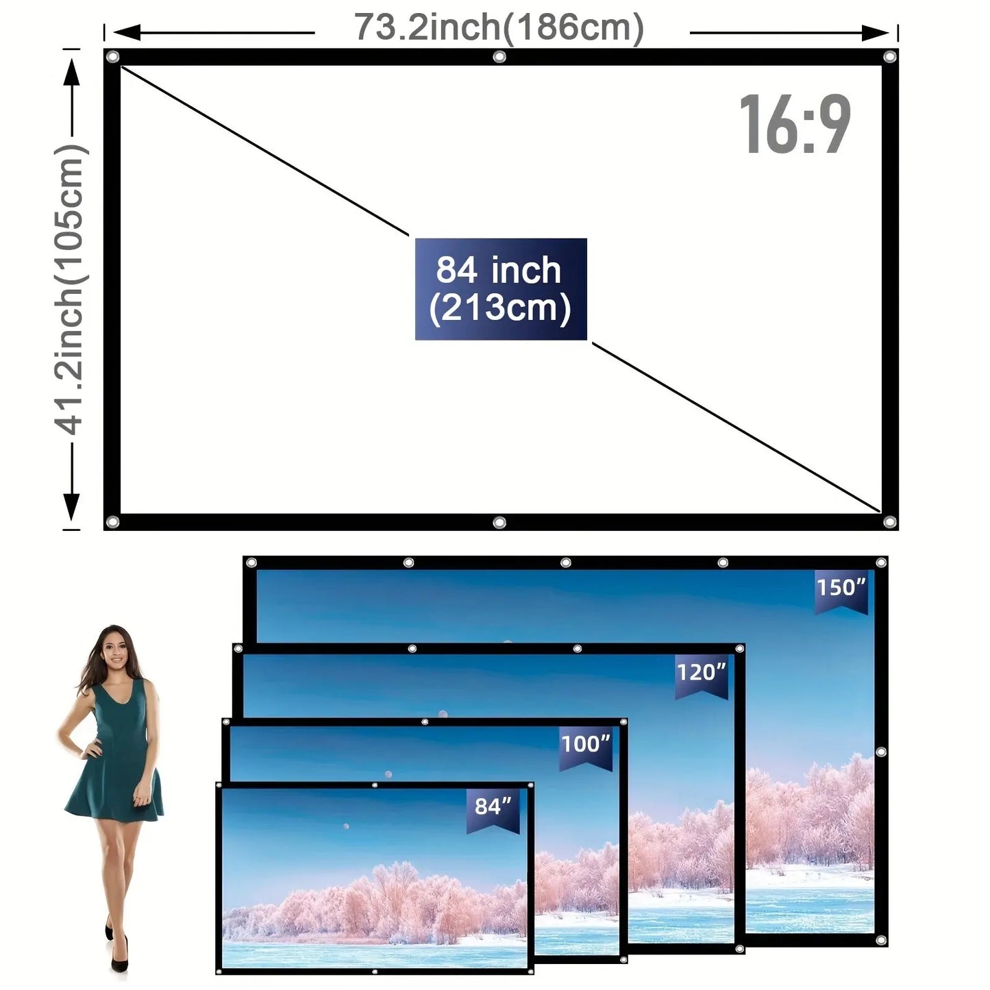 Wrinkle-Free Portable Movie Screen